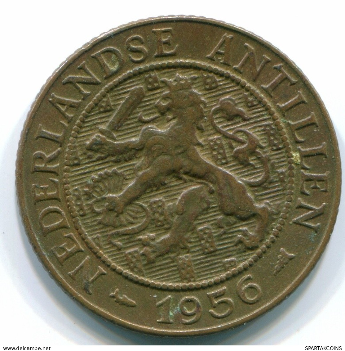 2 1/2 CENT 1956 CURACAO NEERLANDÉS NETHERLANDS Bronze Colonial Moneda #S10177.E.A - Curaçao
