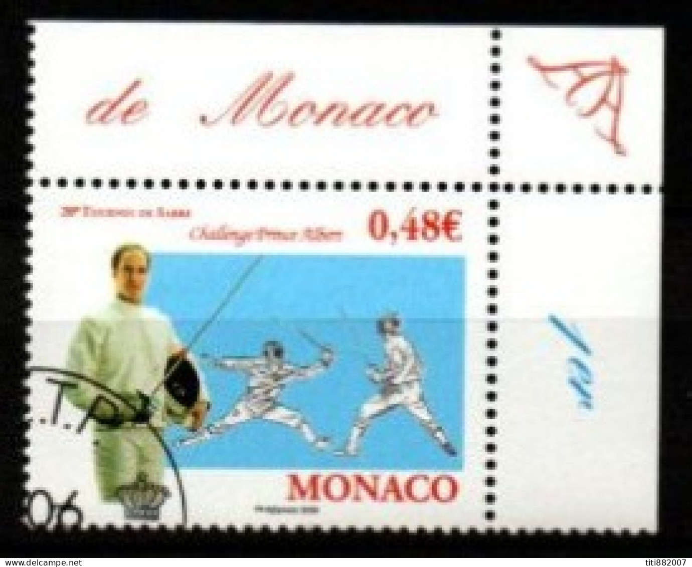 MONACO   -   2006 .  Y&T N° 2547 Oblitéré .  Escrime - Used Stamps