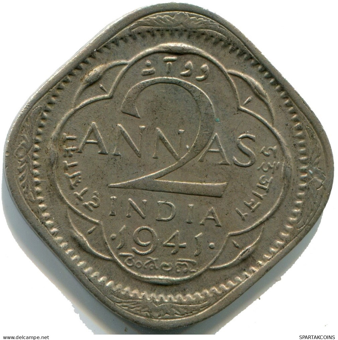 2 ANNAS 1941 INDE INDIA-BRITISH Pièce #AY968.F.A - Indien