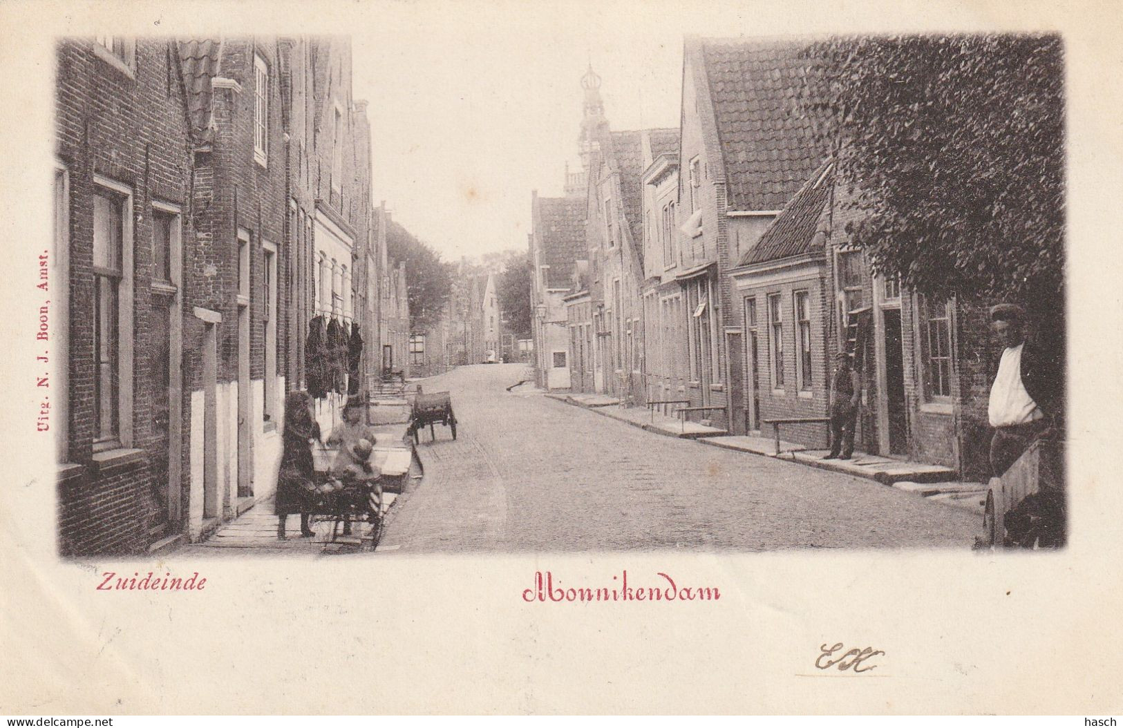4934 111 Monnikendam, Zuideinde. 1900. (Kaart Uit Album)  - Sonstige & Ohne Zuordnung