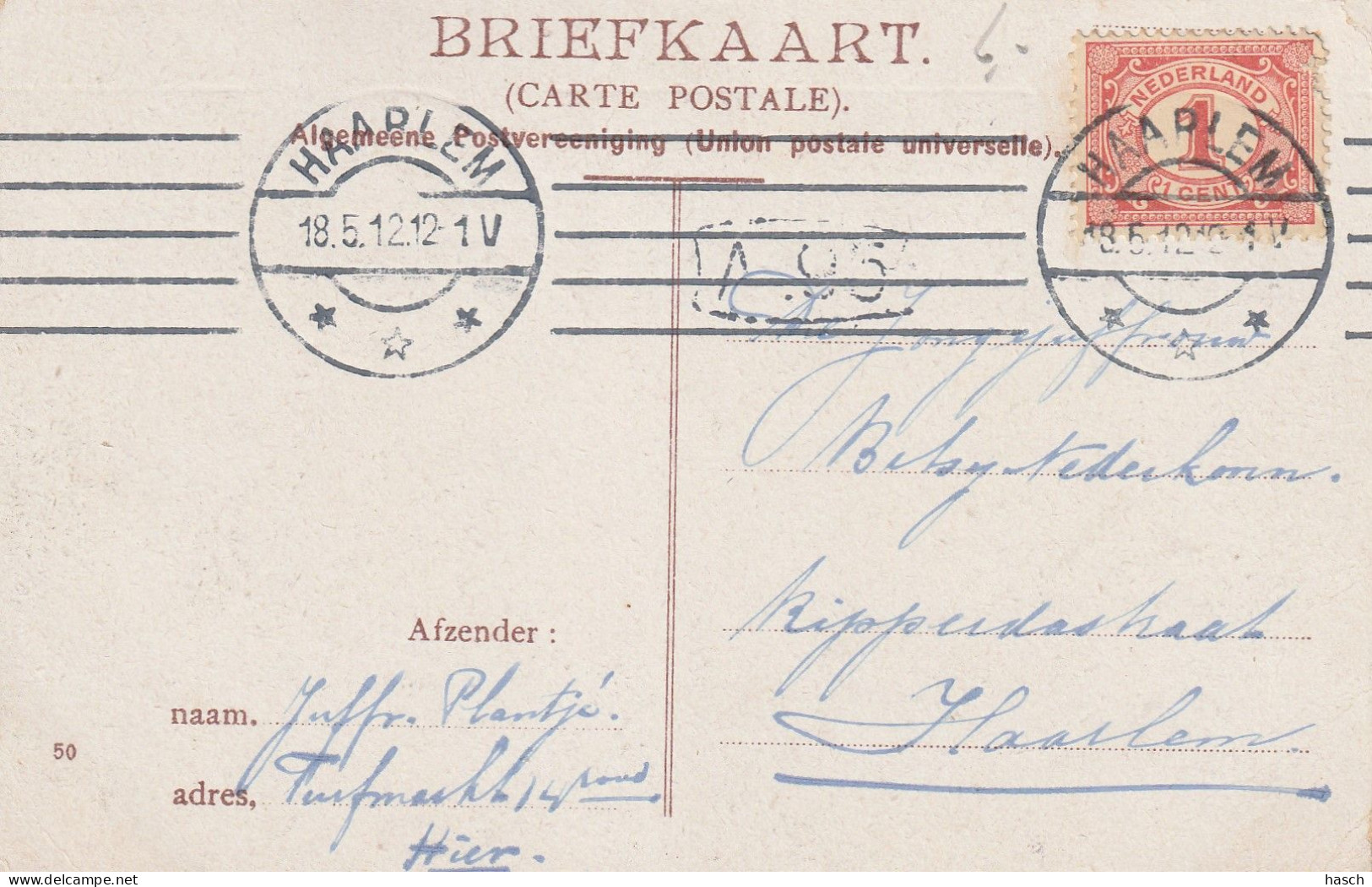4934 82 Overveen Bloemendaal, Waterleiding. 1912.  - Sonstige & Ohne Zuordnung