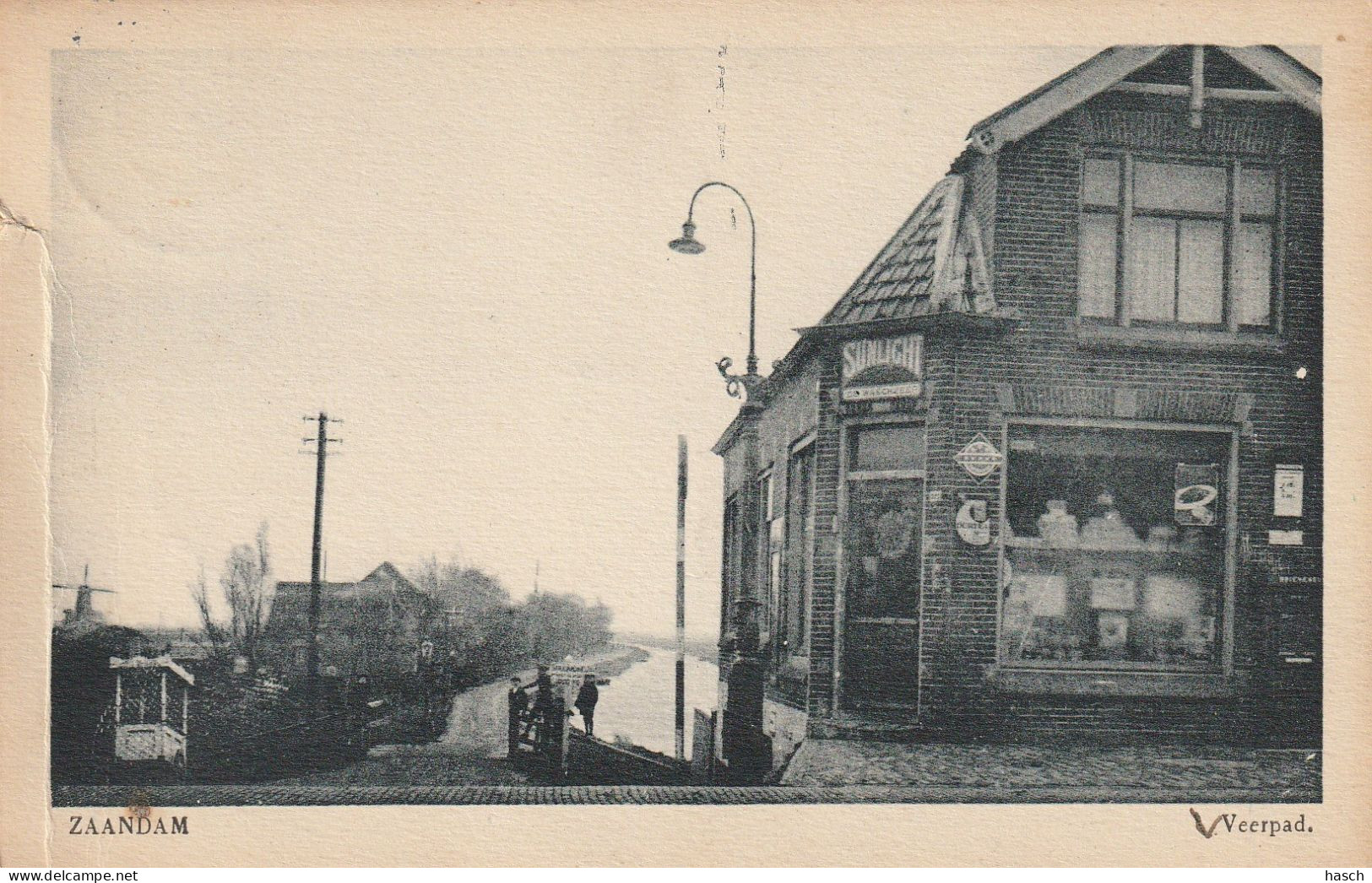 4934 13 Zaandam, Weerpad. 1931. (Vouw Linkerkant Zie Achterkant)  - Zaandam