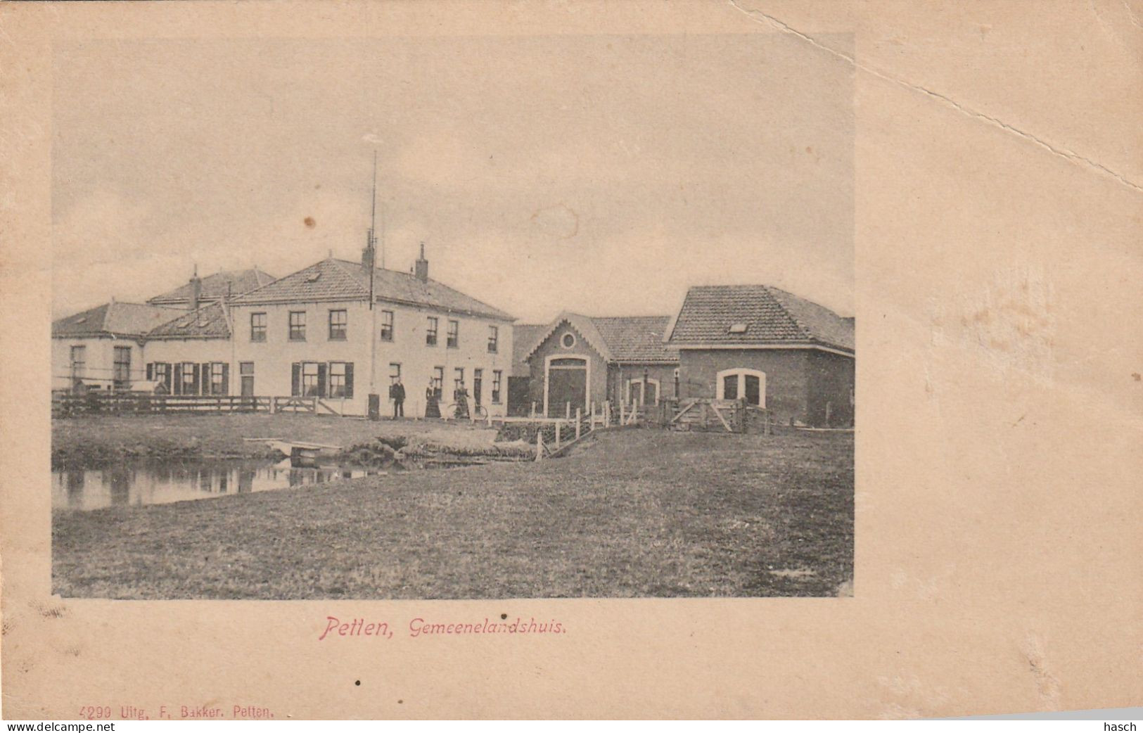 4934 15 Petten, Gemeenlandshuis. Rond 1900. (Rechtsboven Een Vouw Zie Achterkant)  - Altri & Non Classificati