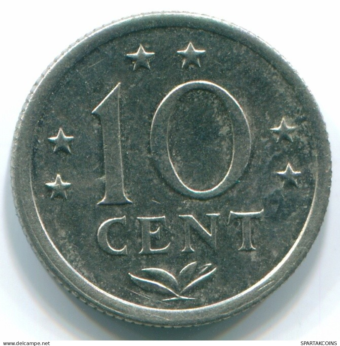 10 CENTS 1971 NETHERLANDS ANTILLES Nickel Colonial Coin #S13419.U.A - Antille Olandesi