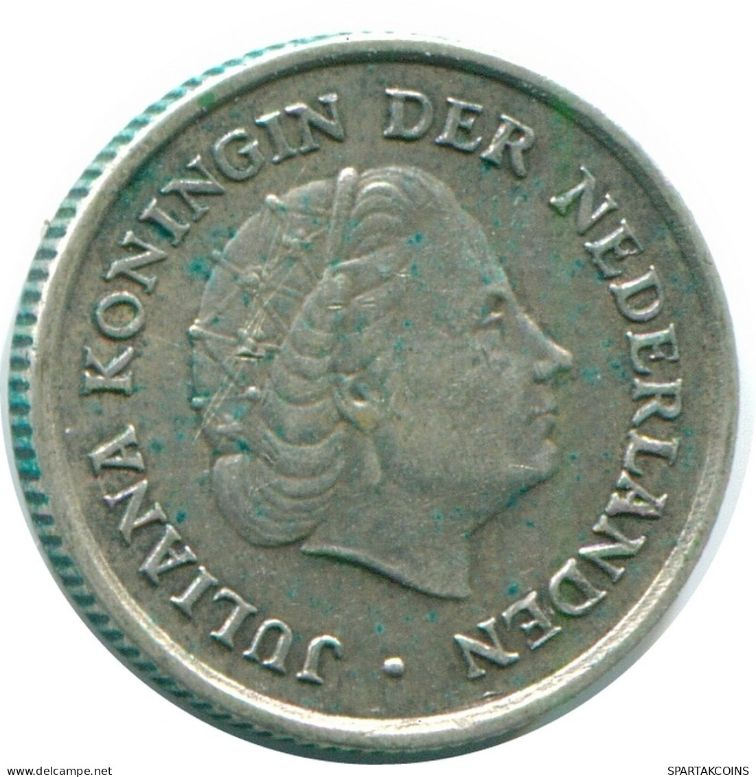 1/10 GULDEN 1960 ANTILLAS NEERLANDESAS PLATA Colonial Moneda #NL12332.3.E.A - Antille Olandesi