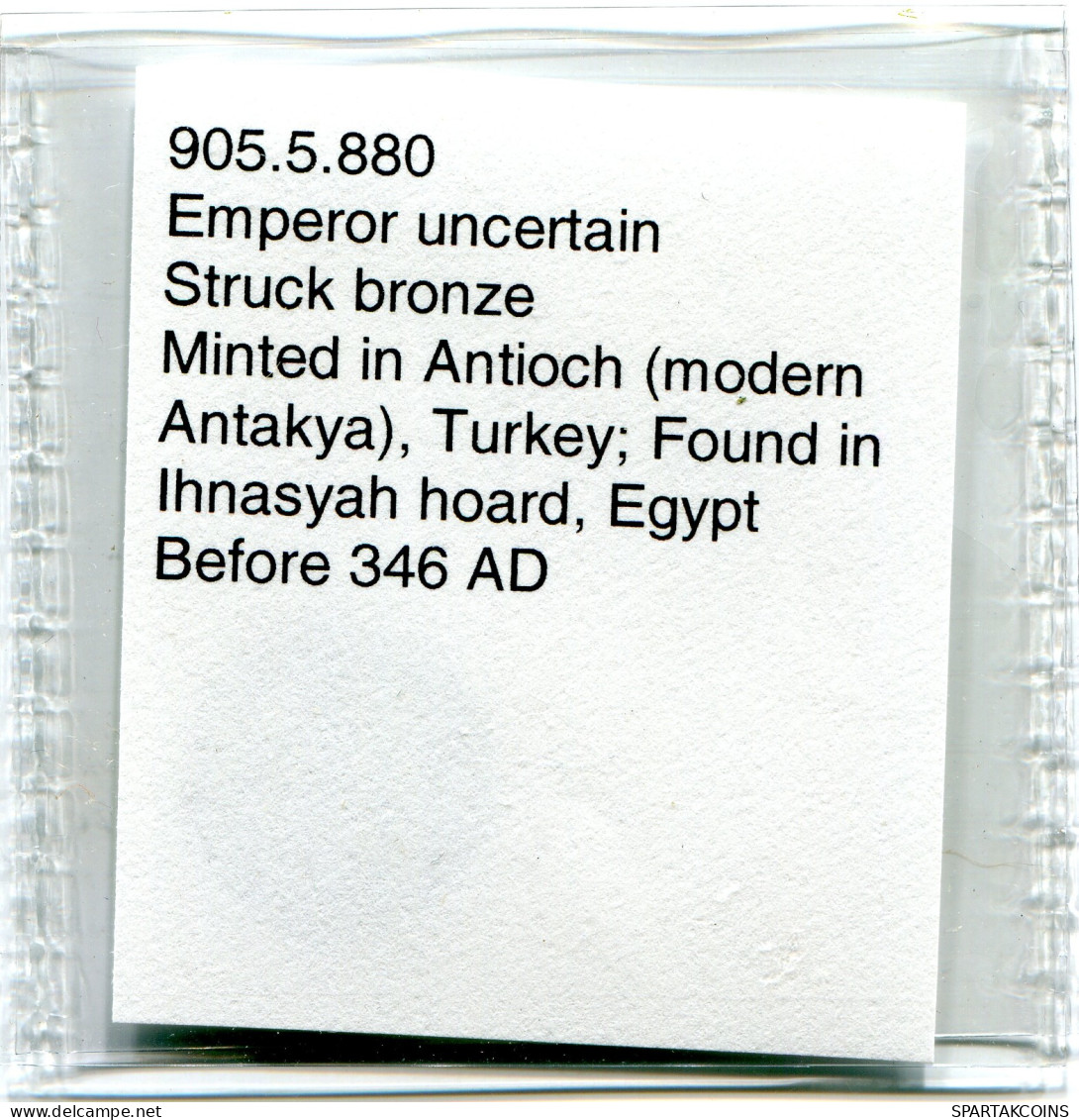 ROMAN Moneda MINTED IN ANTIOCH FOUND IN IHNASYAH HOARD EGYPT #ANC11300.14.E.A - Der Christlischen Kaiser (307 / 363)