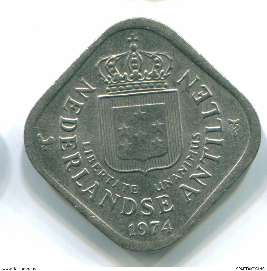 5 CENTS 1974 NIEDERLÄNDISCHE ANTILLEN Nickel Koloniale Münze #S12218.D.A - Niederländische Antillen