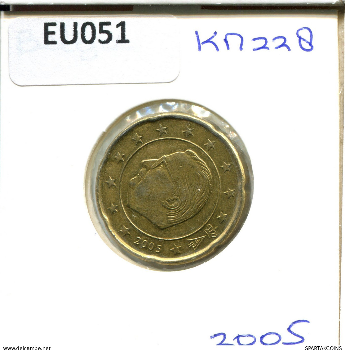 20 EURO CENTS 2005 BELGIUM Coin #EU051.U.A - Belgique