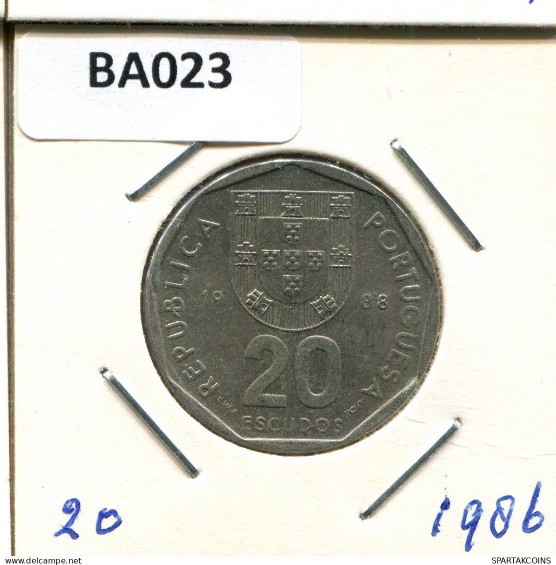 20 ESCUDOS 1986 PORTUGAL Pièce #BA023.F.A - Portugal