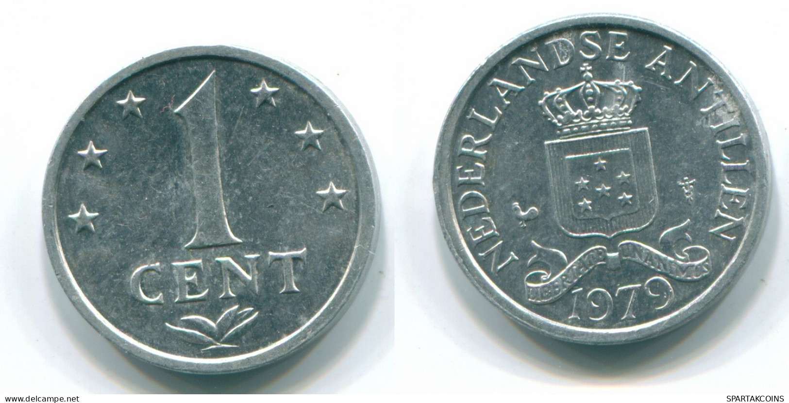 1 CENT 1979 NETHERLANDS ANTILLES Aluminium Colonial Coin #S11176.U.A - Antille Olandesi
