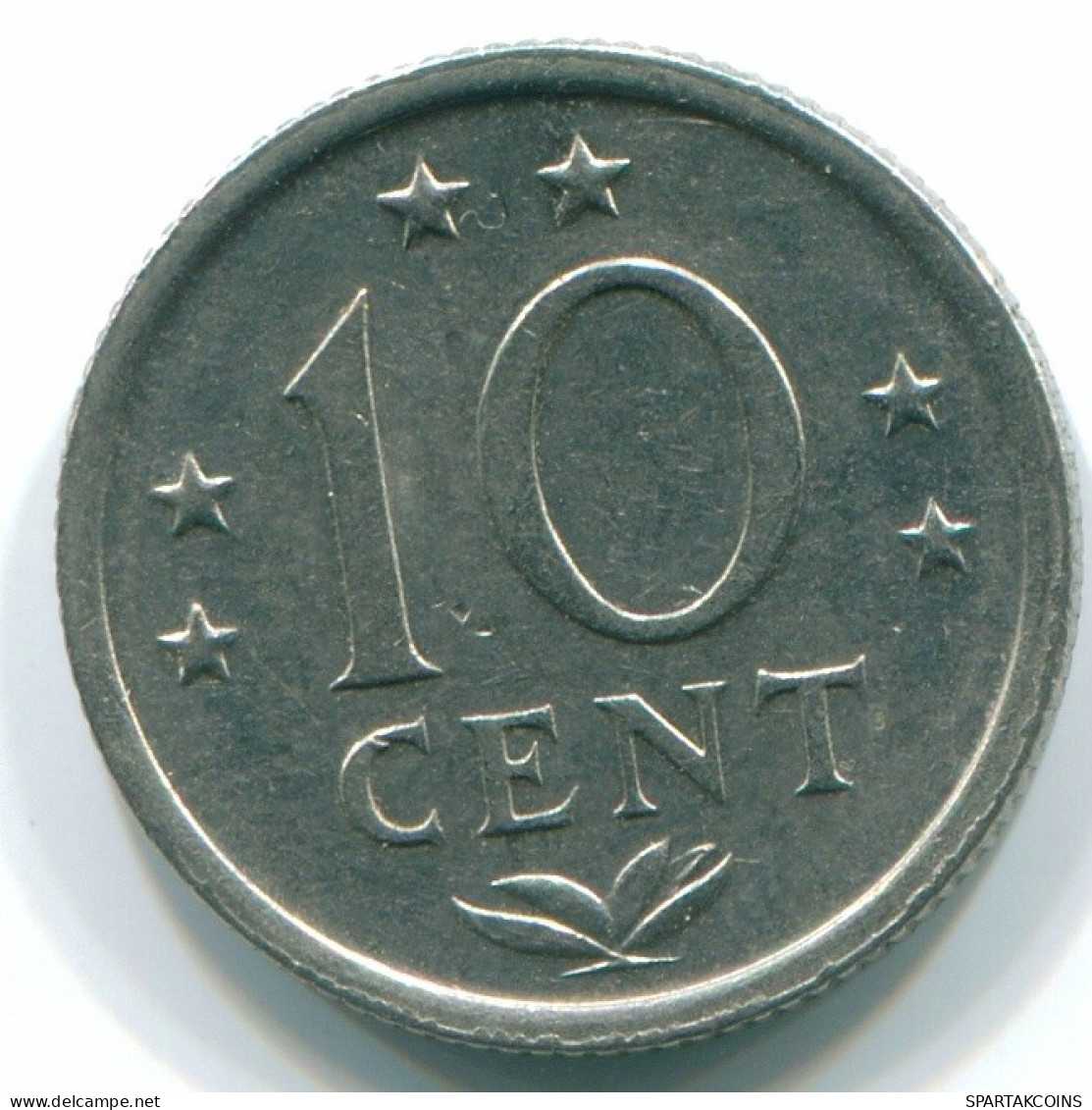 10 CENTS 1971 ANTILLES NÉERLANDAISES Nickel Colonial Pièce #S13394.F.A - Antillas Neerlandesas