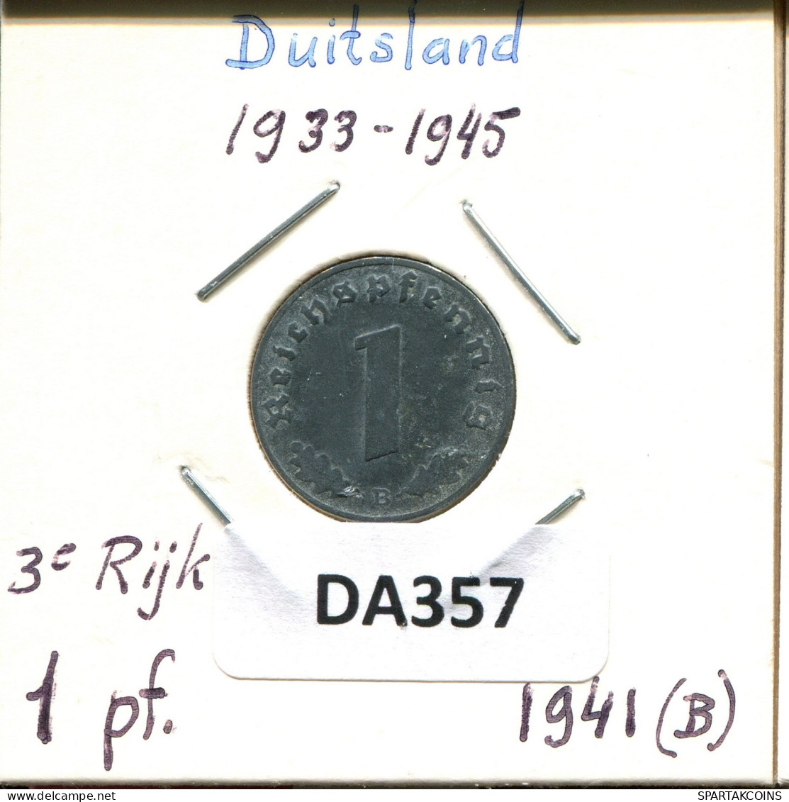 1 REICHSPFENNIG 1941 B ALLEMAGNE Pièce GERMANY #DA357.2.F.A - 1 Reichspfennig