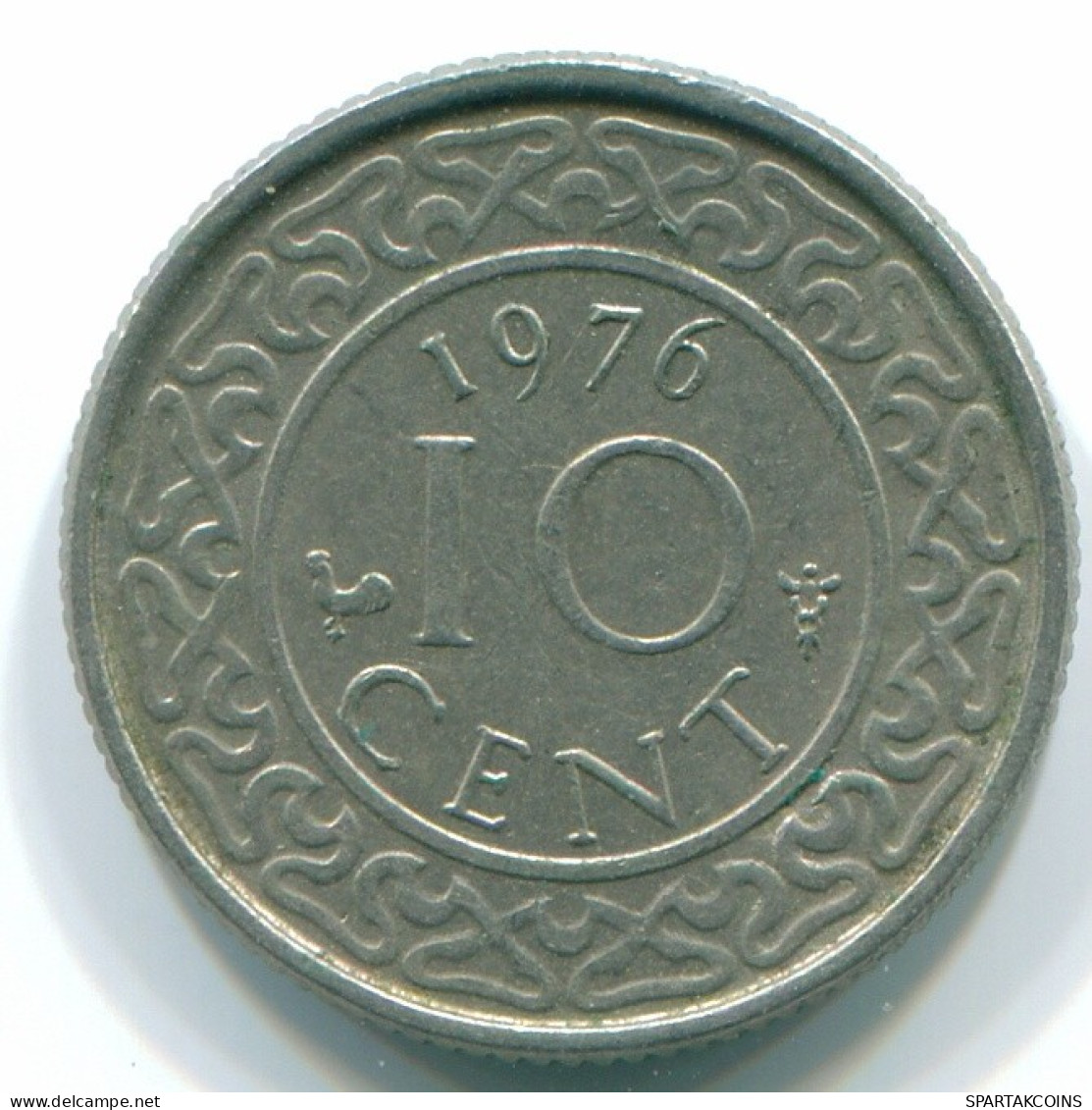 10 CENTS 1976 SURINAME Nickel Coin #S13292.U.A - Surinam 1975 - ...