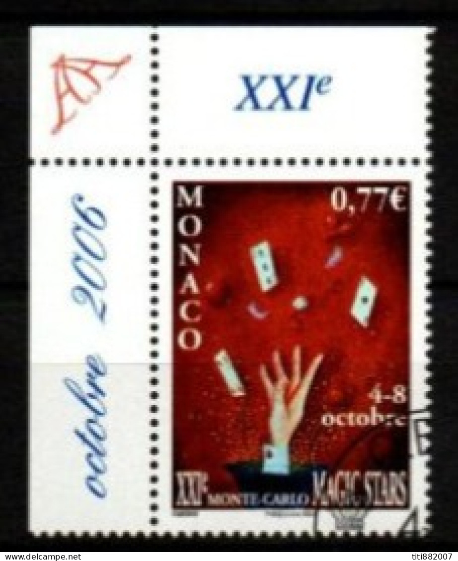 MONACO   -   2006 .  Y&T N° 2555 Oblitéré .  Magic  Stars  /  Cartes - Used Stamps