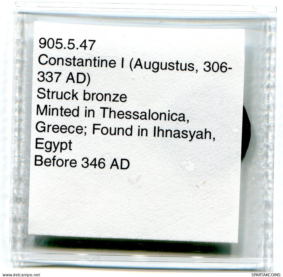 CONSTANTINE I THESSALONICA FROM THE ROYAL ONTARIO MUSEUM #ANC11131.14.E.A - Der Christlischen Kaiser (307 / 363)