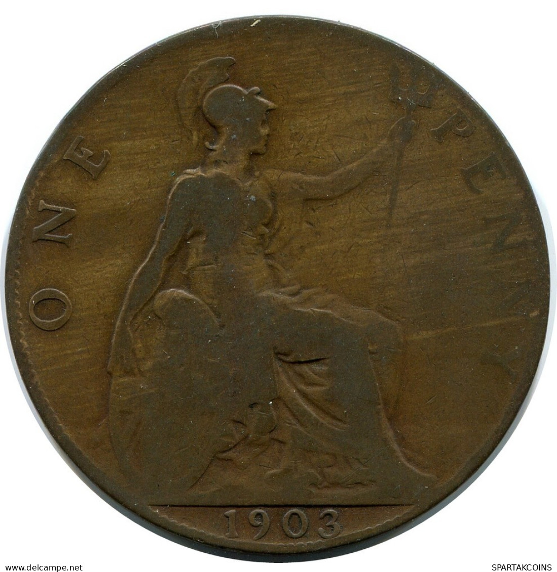 PENNY 1903 UK GROßBRITANNIEN GREAT BRITAIN Münze #AZ795.D.A - D. 1 Penny