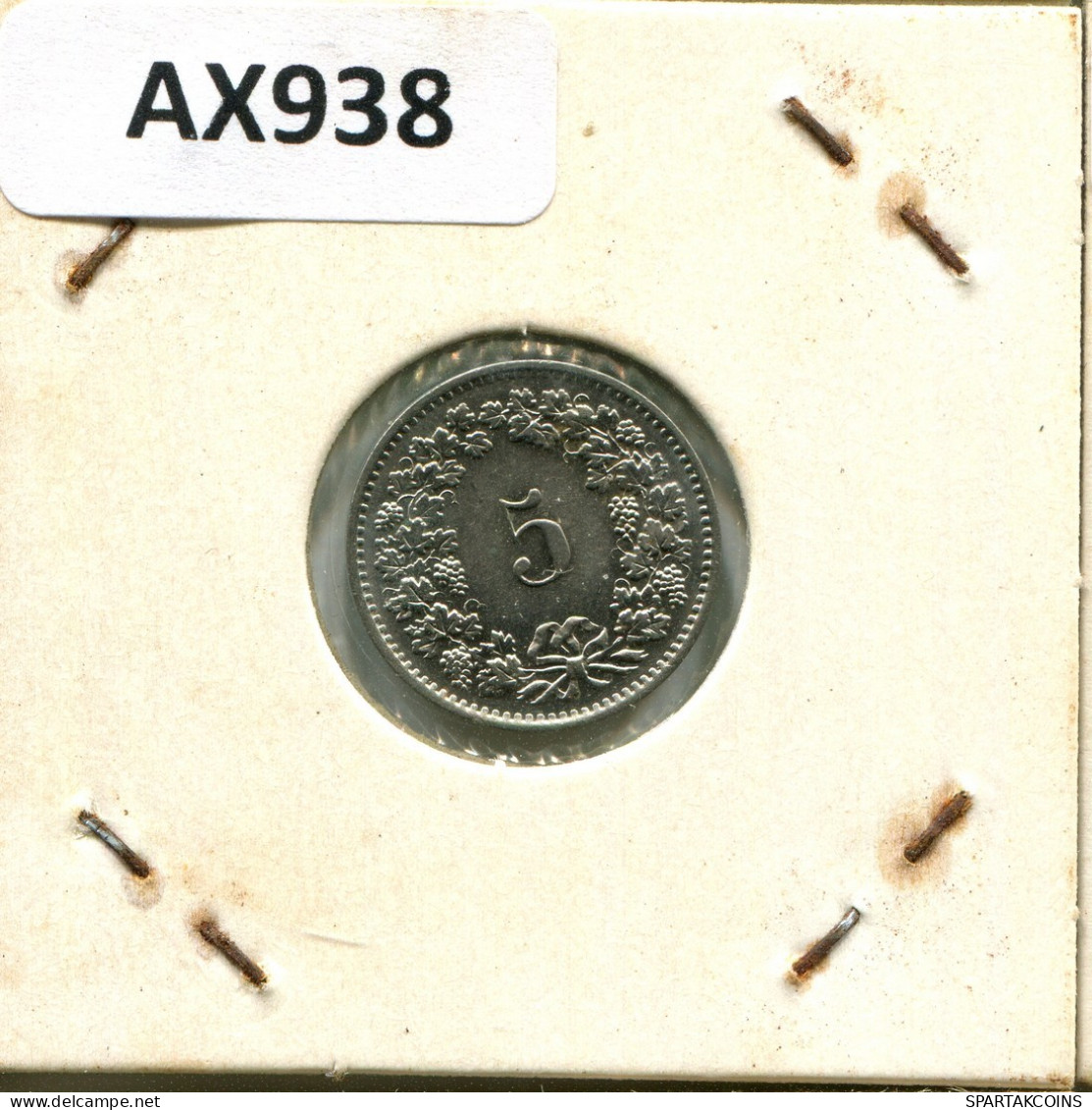 5 RAPPEN 1974 SCHWEIZ SWITZERLAND Münze #AX938.3.D.A - Andere & Zonder Classificatie