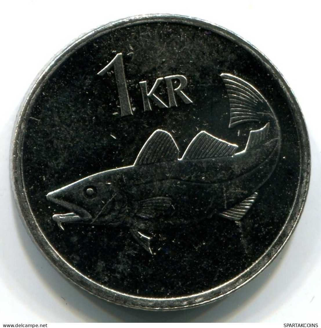 1 KRONA 1999 ISLAND ICELAND UNC Fish Münze #W11271.D.A - Island