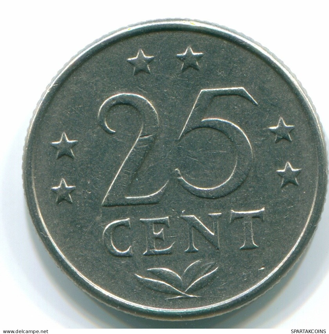 25 CENTS 1970 ANTILLAS NEERLANDESAS Nickel Colonial Moneda #S11432.E.A - Niederländische Antillen