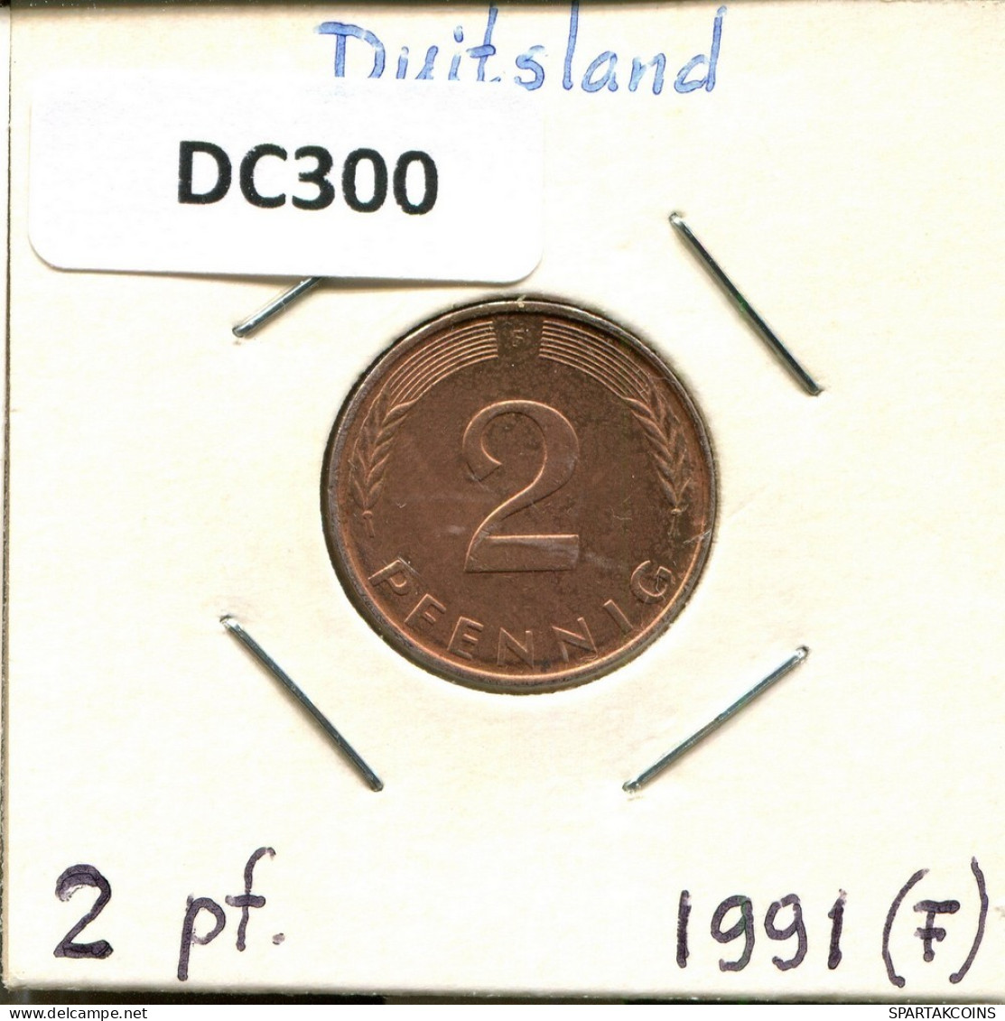 2 PFENNIG 1991 F BRD ALEMANIA Moneda GERMANY #DC300.E.A - 2 Pfennig