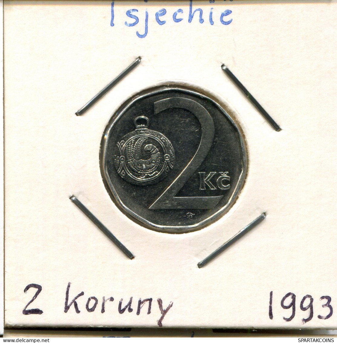 2 KORUN 1993 CZECH REPUBLIC Coin #AP750.2.U.A - Tschechische Rep.