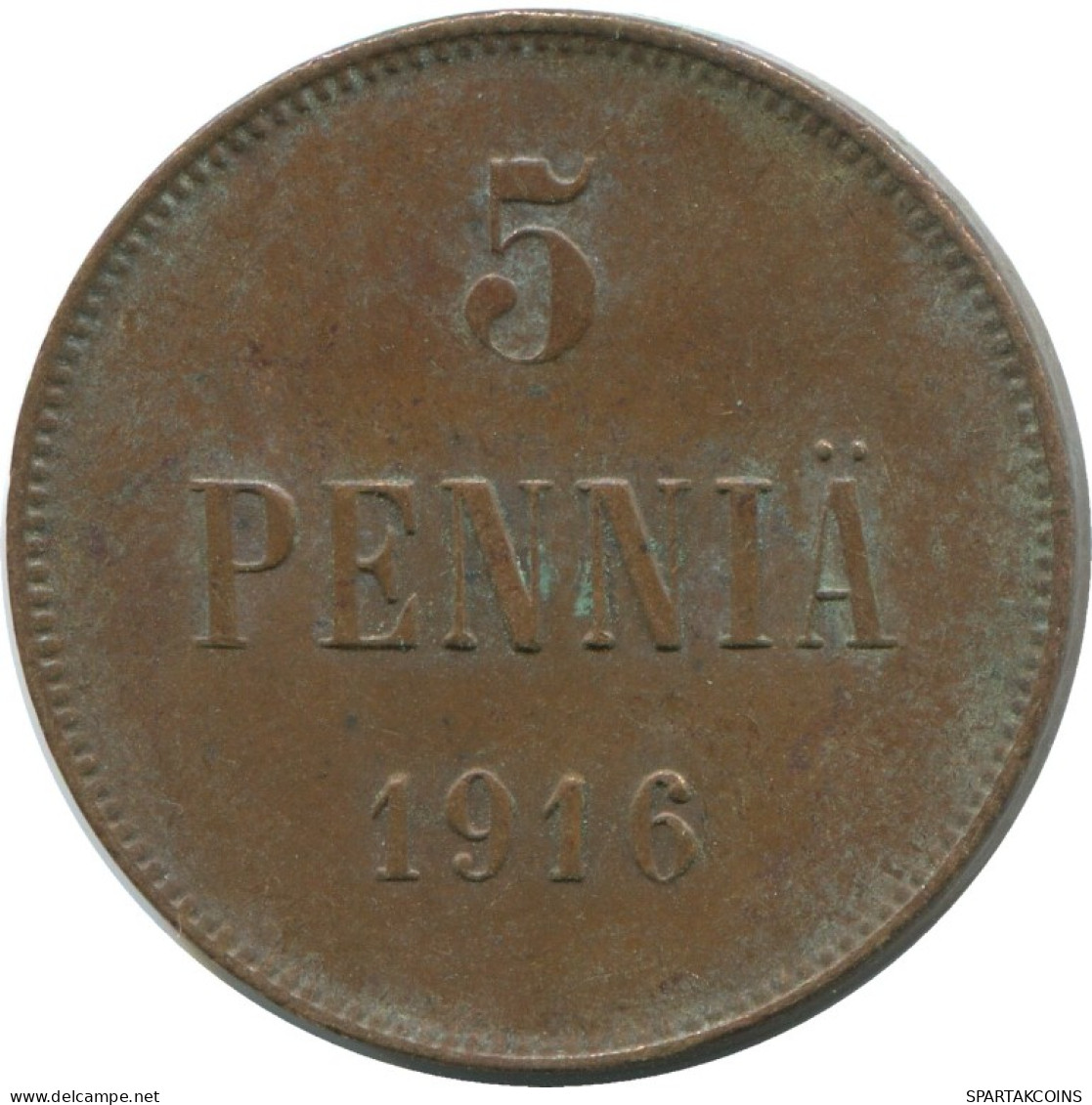 5 PENNIA 1916 FINLANDE FINLAND Pièce RUSSIE RUSSIA EMPIRE #AB139.5.F.A - Finland