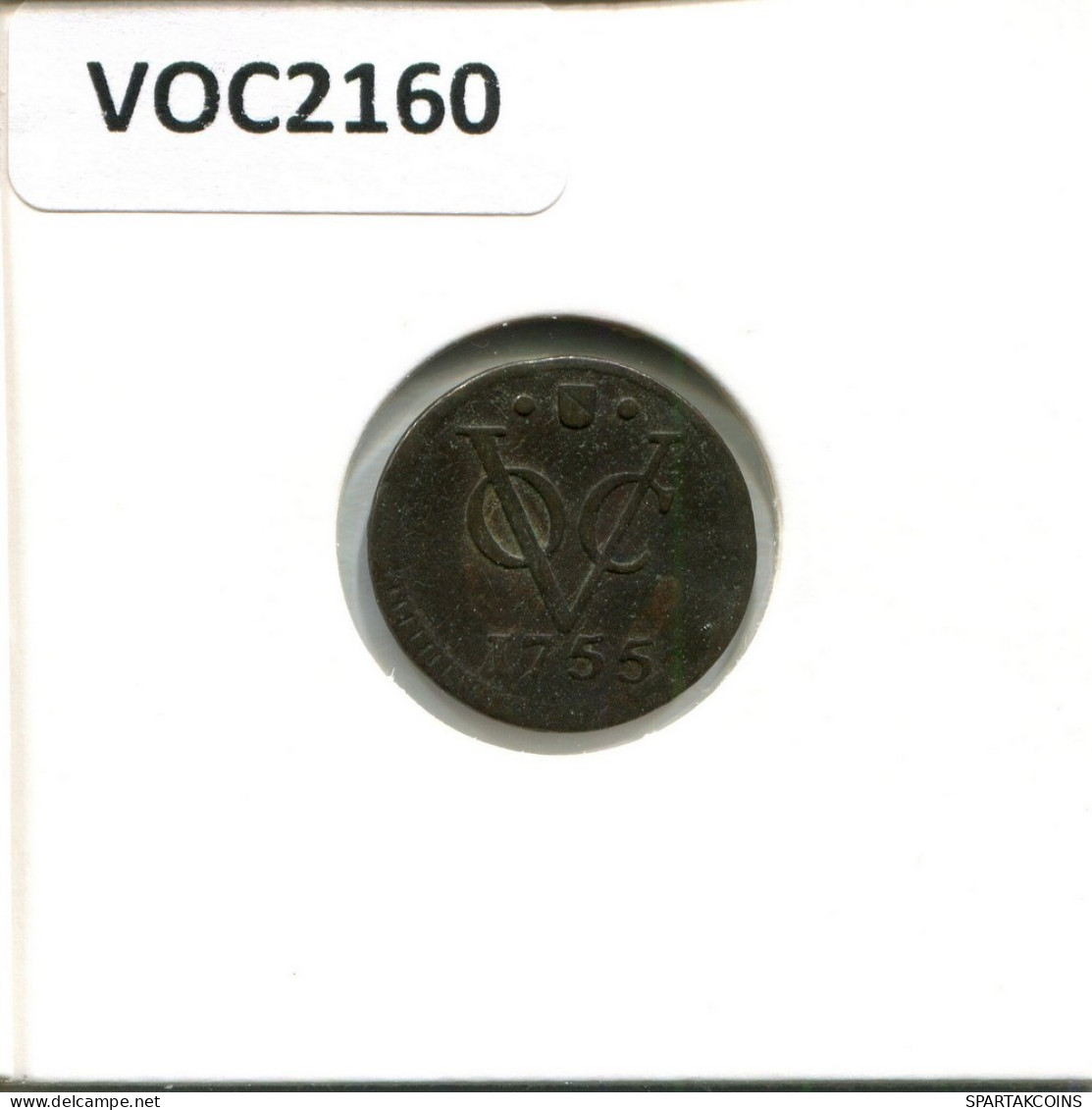 1755 UTRECHT VOC 1/2 DUIT NEERLANDÉS NETHERLANDS INDIES #VOC2160.10.E.A - Indie Olandesi