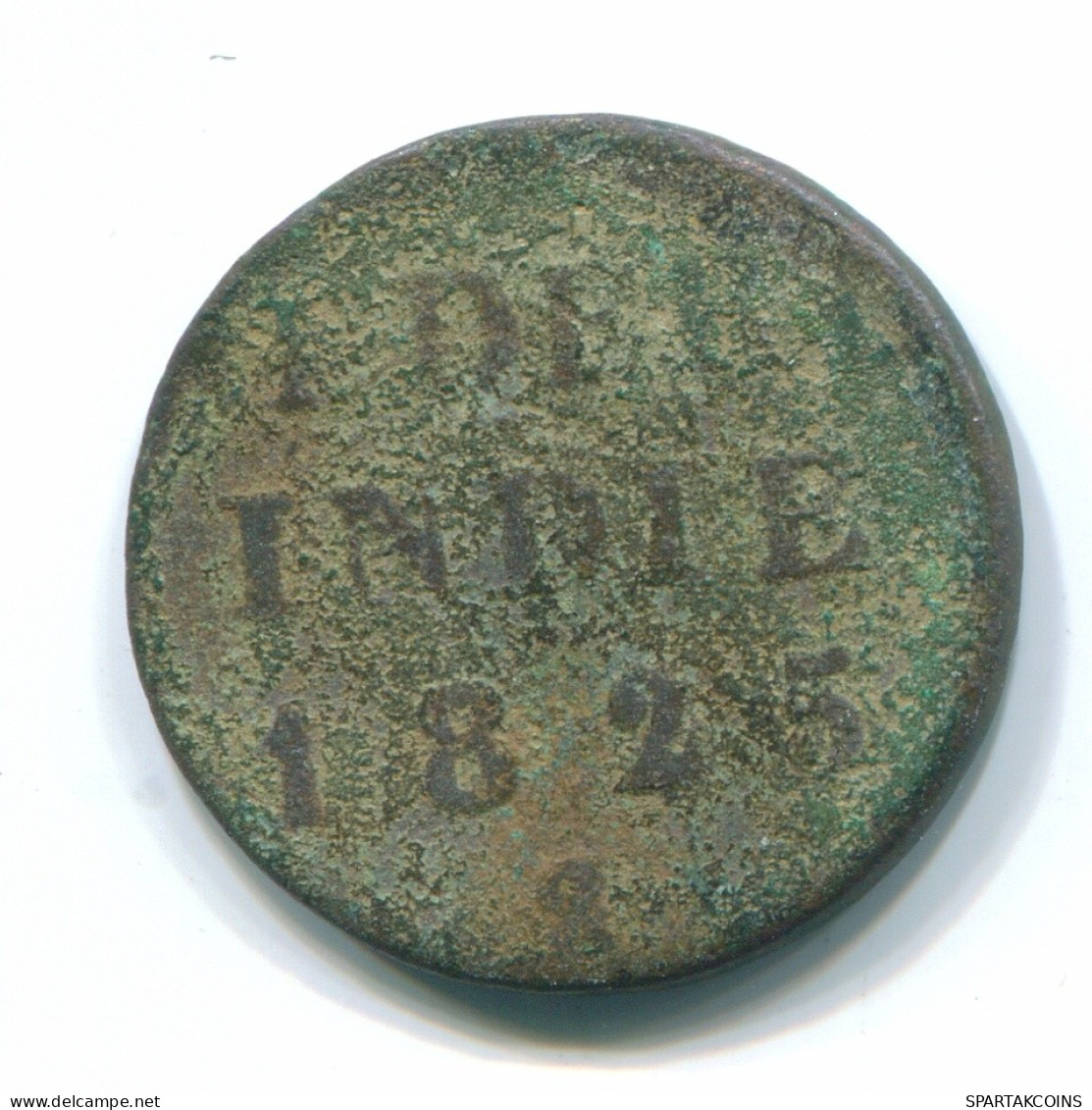 1/4 STUIVER 1825 SUMATRA NIEDERLANDE OSTINDIEN Copper Koloniale Münze #S11665.D.A - Indes Neerlandesas