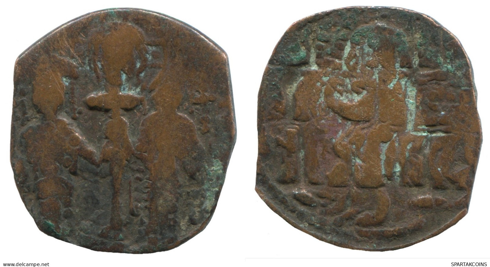 CONSTANTINE X AE FOLLIS CONSTANTINOPLE 4.8g/25mm BYZANTINE Coin #SAV1039.10.U.A - Byzantines