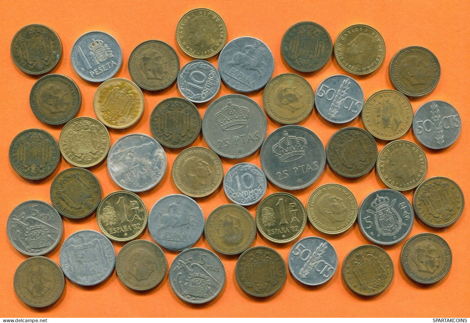 SPAIN Coin SPANISH Coin Collection Mixed Lot #L10298.2.U.A - Andere & Zonder Classificatie