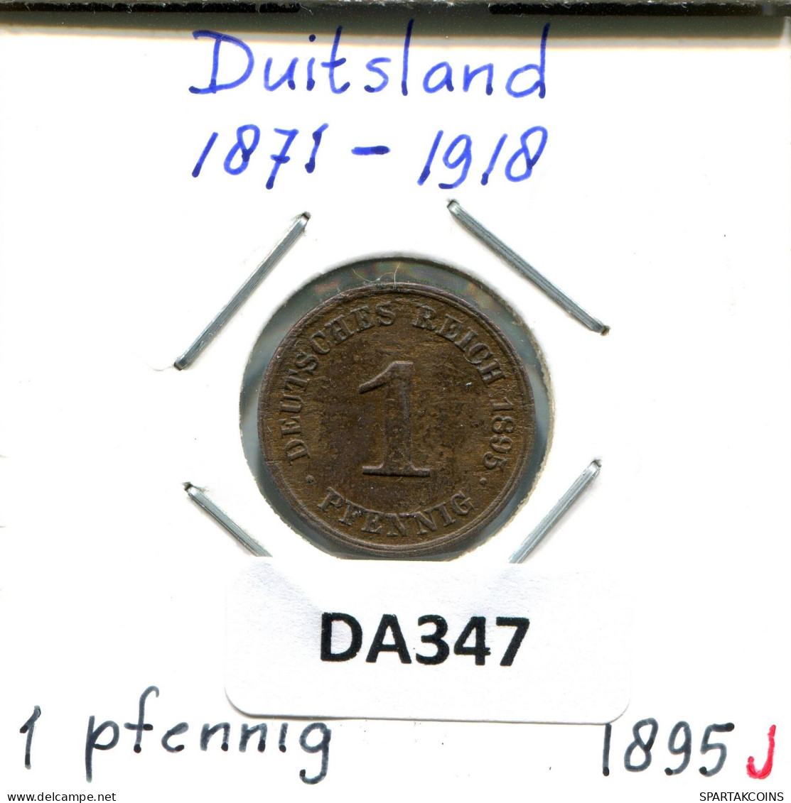 1 PFENNIG 1895 J DEUTSCHLAND Münze GERMANY #DA347.2.D.A - 1 Pfennig