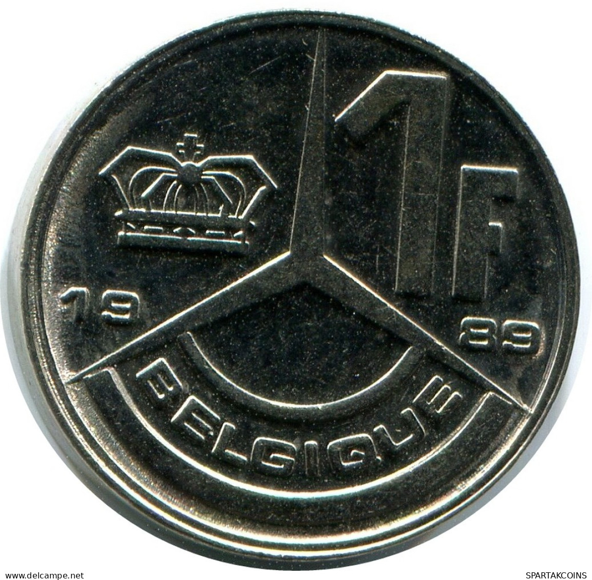 1 FRANC 1989 FRENCH Text BÉLGICA BELGIUM Moneda #AZ355.E.A - 1 Franc