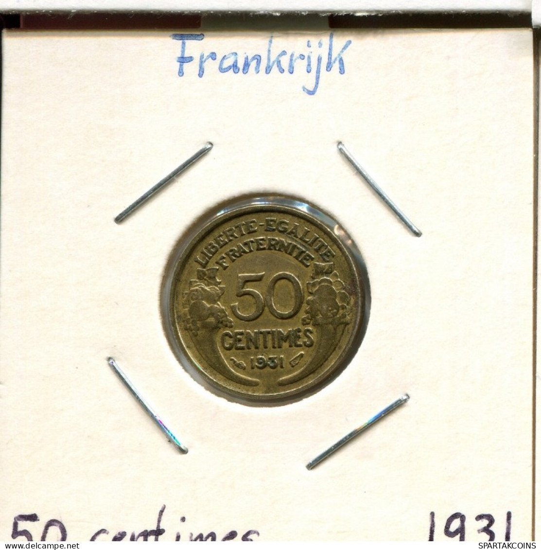 50 CENTIMES 1931 FRANCE Pièce Française #AM221.F.A - 50 Centimes