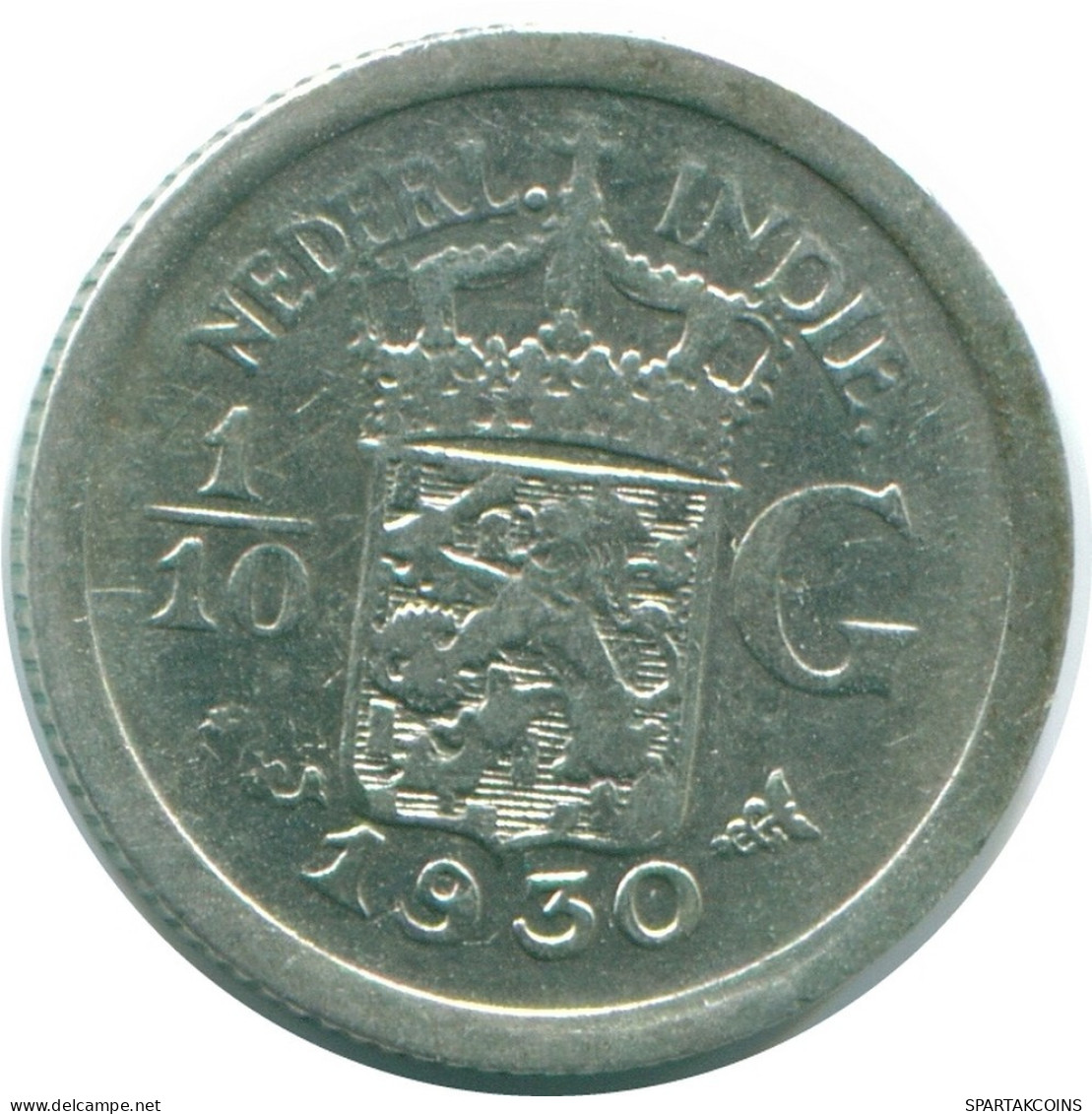 1/10 GULDEN 1930 NIEDERLANDE OSTINDIEN SILBER Koloniale Münze #NL13447.3.D.A - Indes Néerlandaises