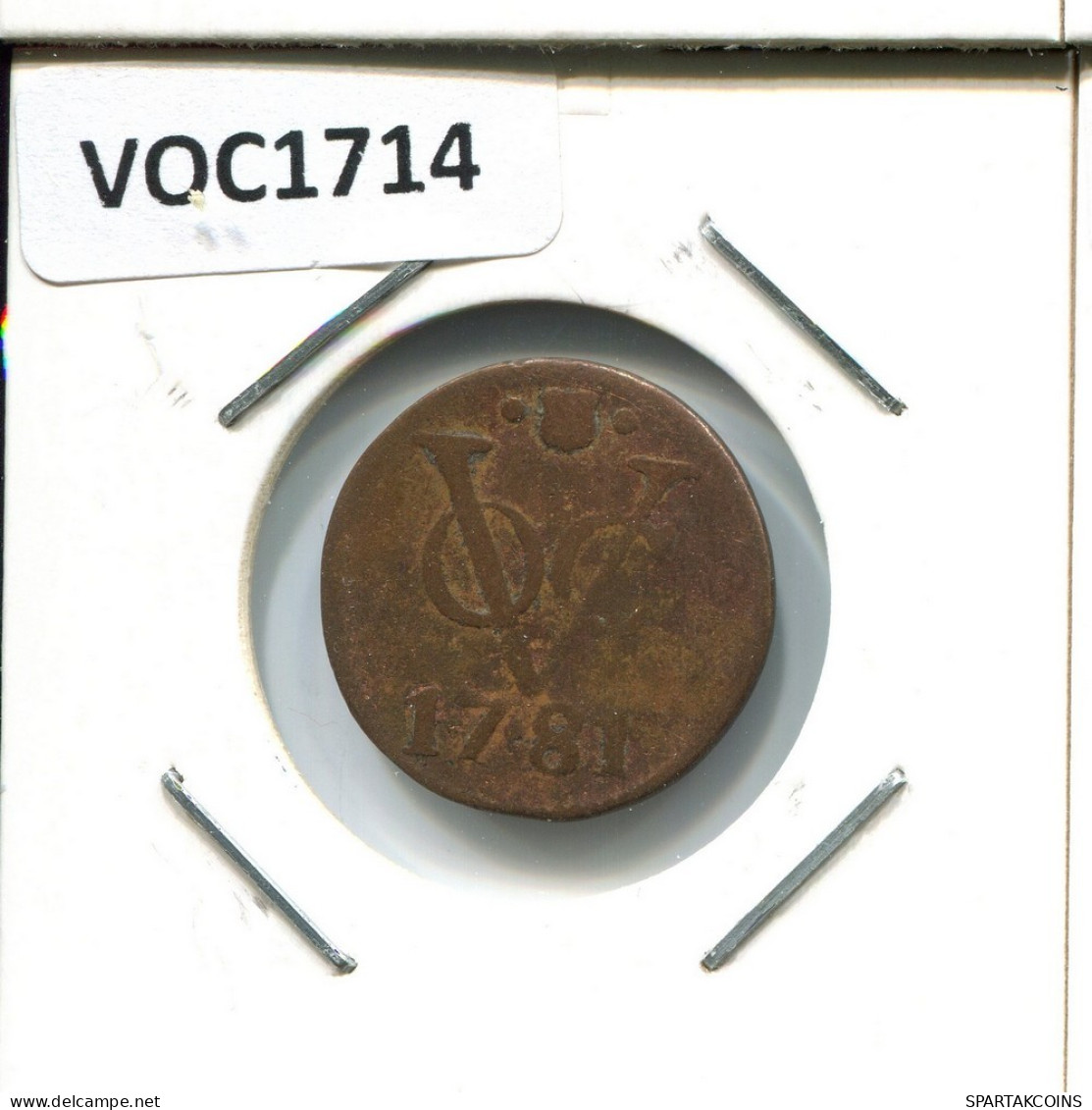 1781 UTRECHT VOC DUIT NEERLANDÉS NETHERLANDS Colonial Moneda #VOC1714.10.E.A - Indie Olandesi