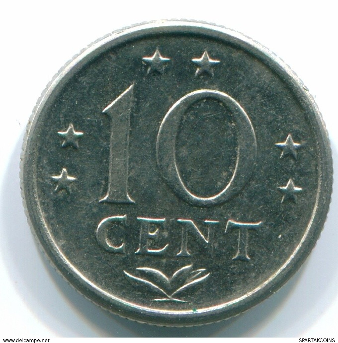 10 CENTS 1974 ANTILLAS NEERLANDESAS Nickel Colonial Moneda #S13530.E.A - Antille Olandesi