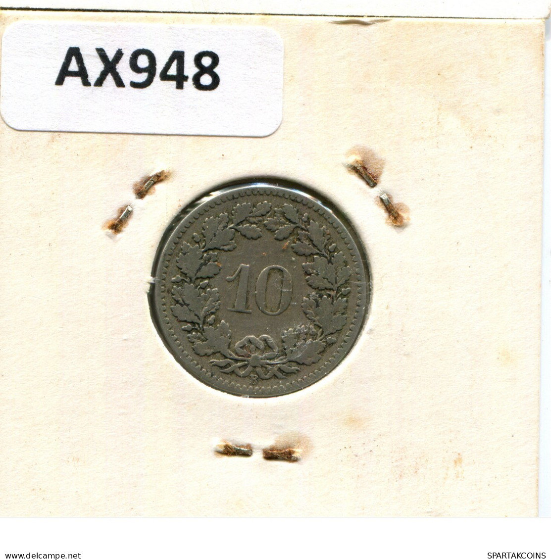 10 RAPPEN 1883 B SCHWEIZ SWITZERLAND Münze #AX948.3.D.A - Otros & Sin Clasificación