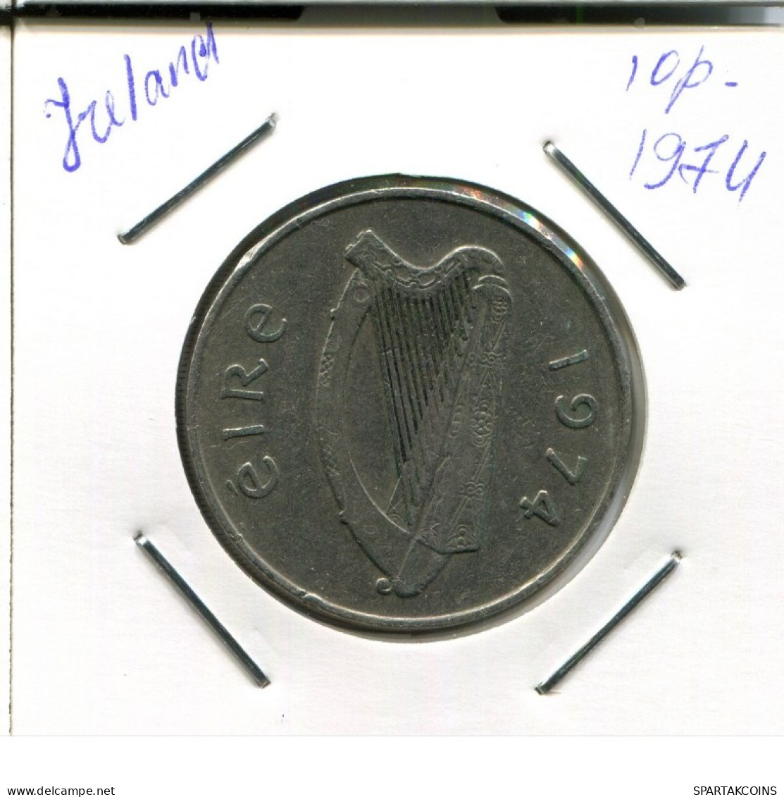 10 PENCE 1974 IRLAND IRELAND Münze #AN605.D.A - Irlande