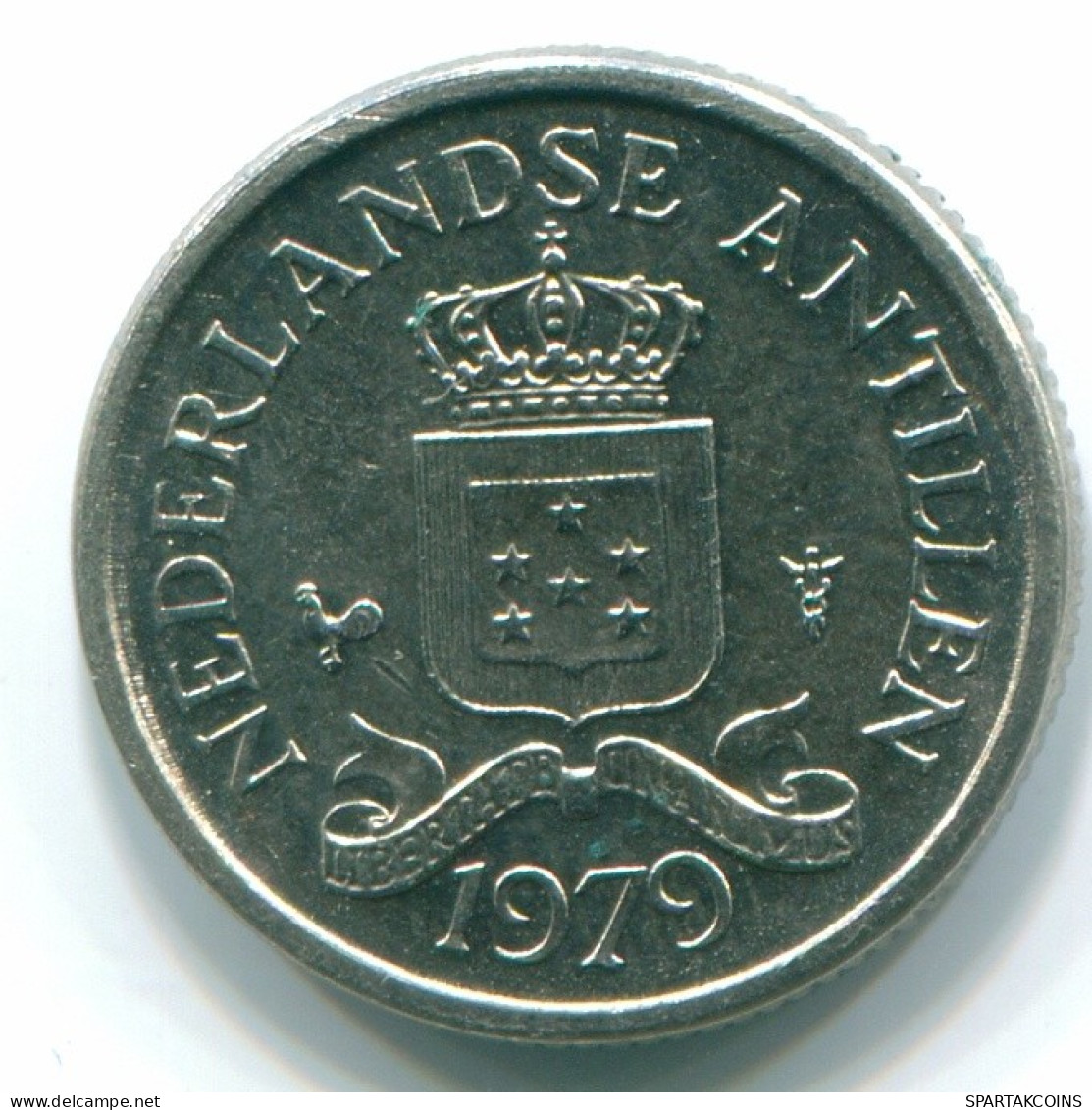 10 CENTS 1979 ANTILLAS NEERLANDESAS Nickel Colonial Moneda #S13594.E.A - Antille Olandesi