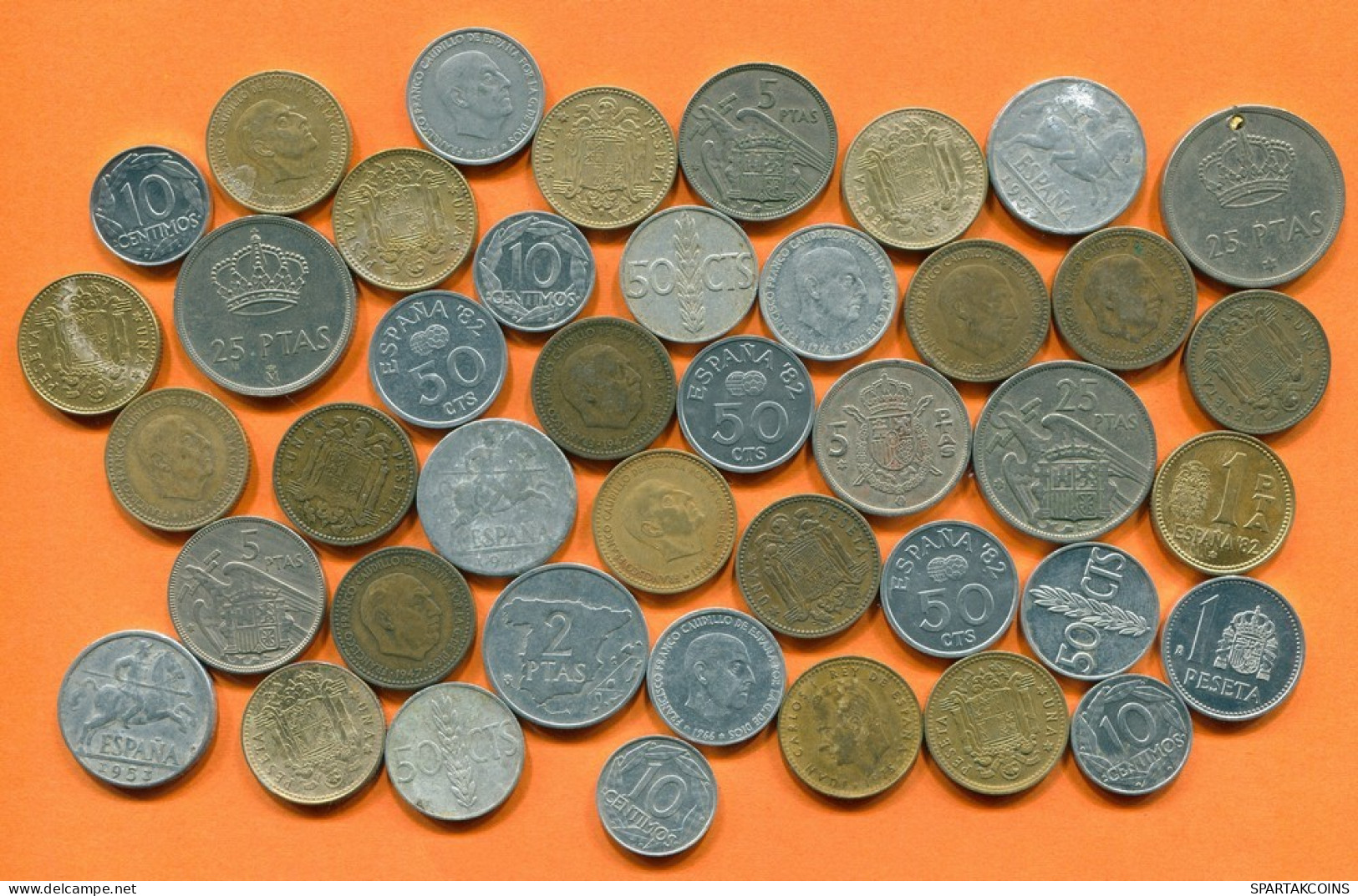 SPAIN Coin SPANISH Coin Collection Mixed Lot #L10290.2.U.A - Sonstige & Ohne Zuordnung