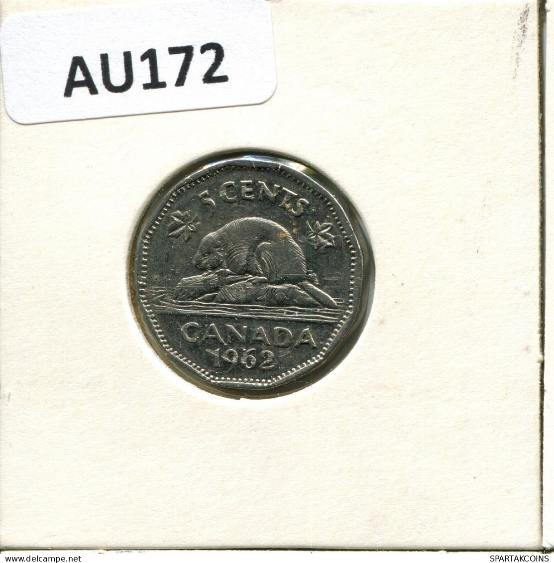 5 CENTS 1962 CANADA Moneda #AU172.E.A - Canada