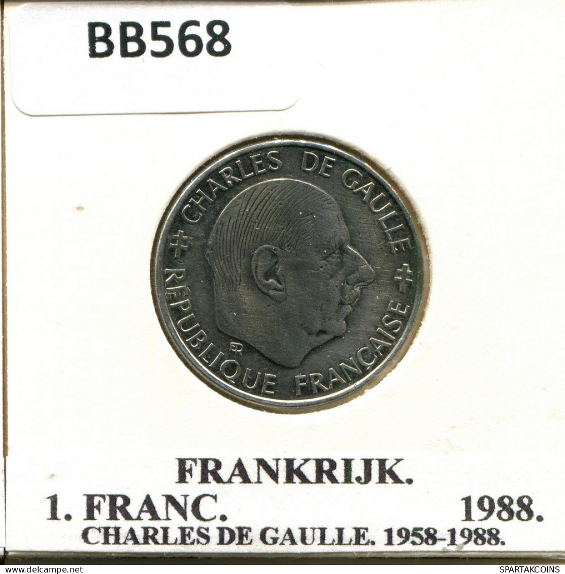 1 FRANC 1988 FRANCE Coin #BB568.U.A - 1 Franc