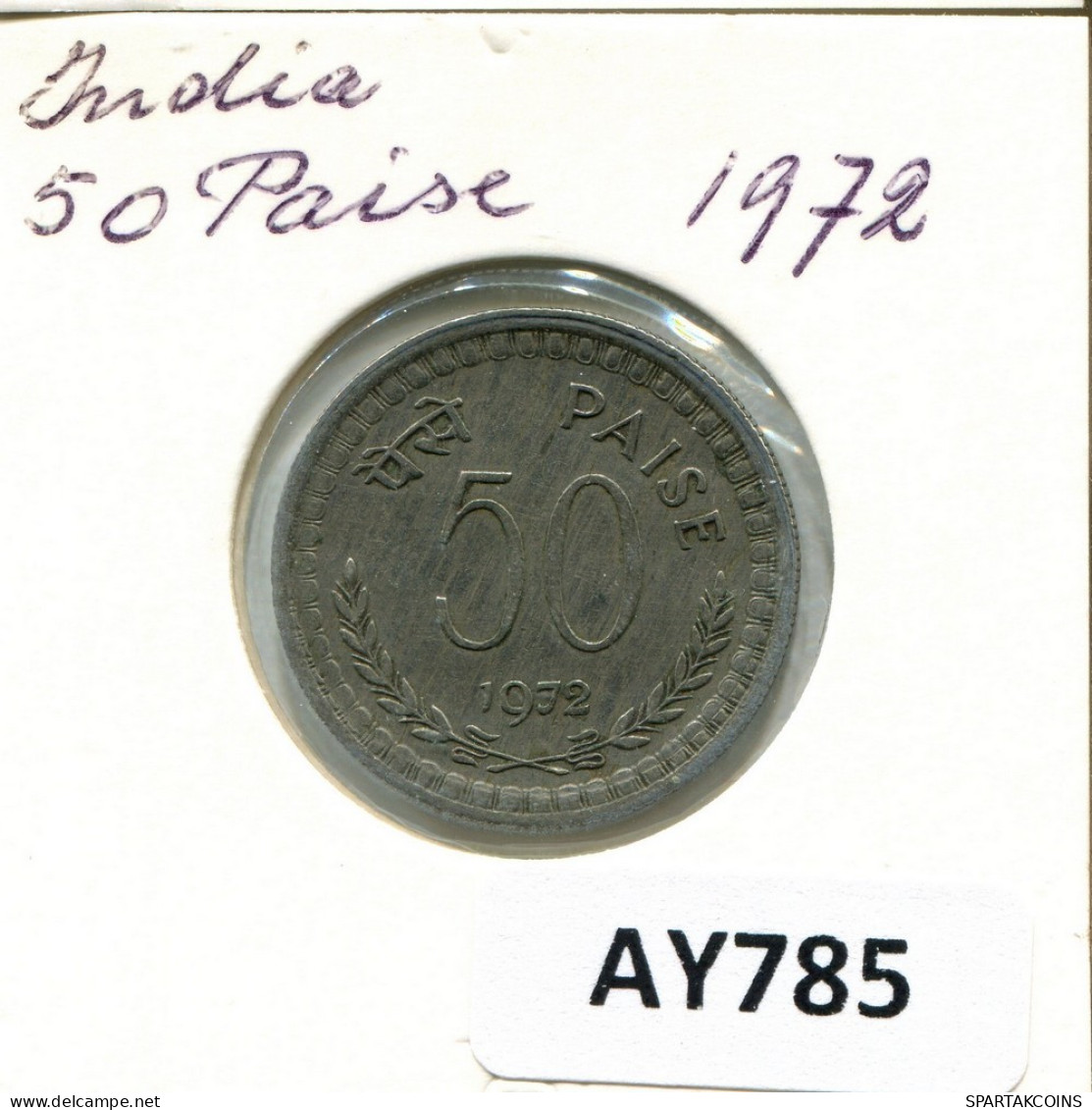 50 PAISE 1972 INDIEN INDIA Münze #AY785.D.A - Indien