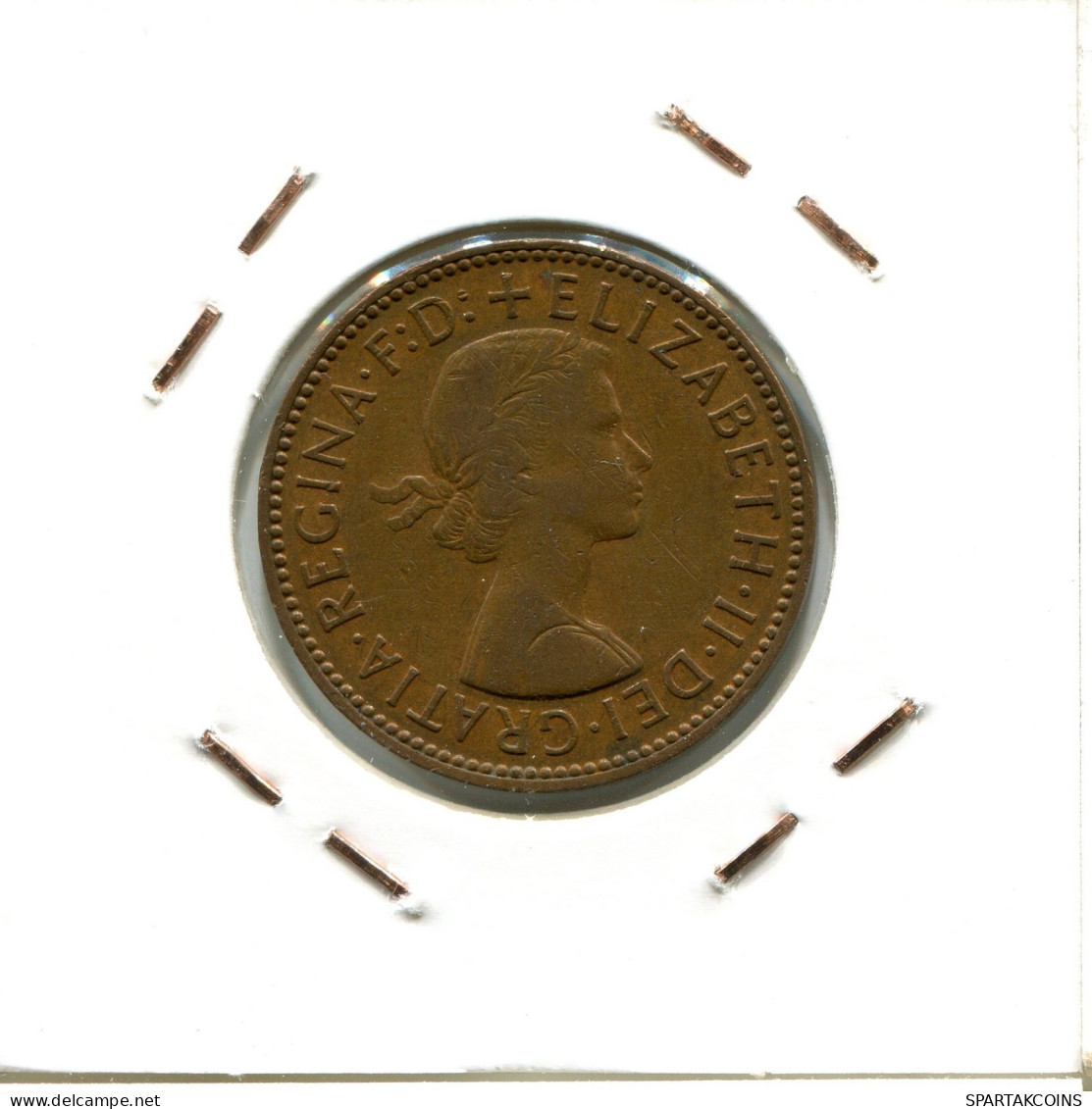 HALF PENNY 1959 UK GBAN BRETAÑA GREAT BRITAIN Moneda #AW032.E.A - C. 1/2 Penny