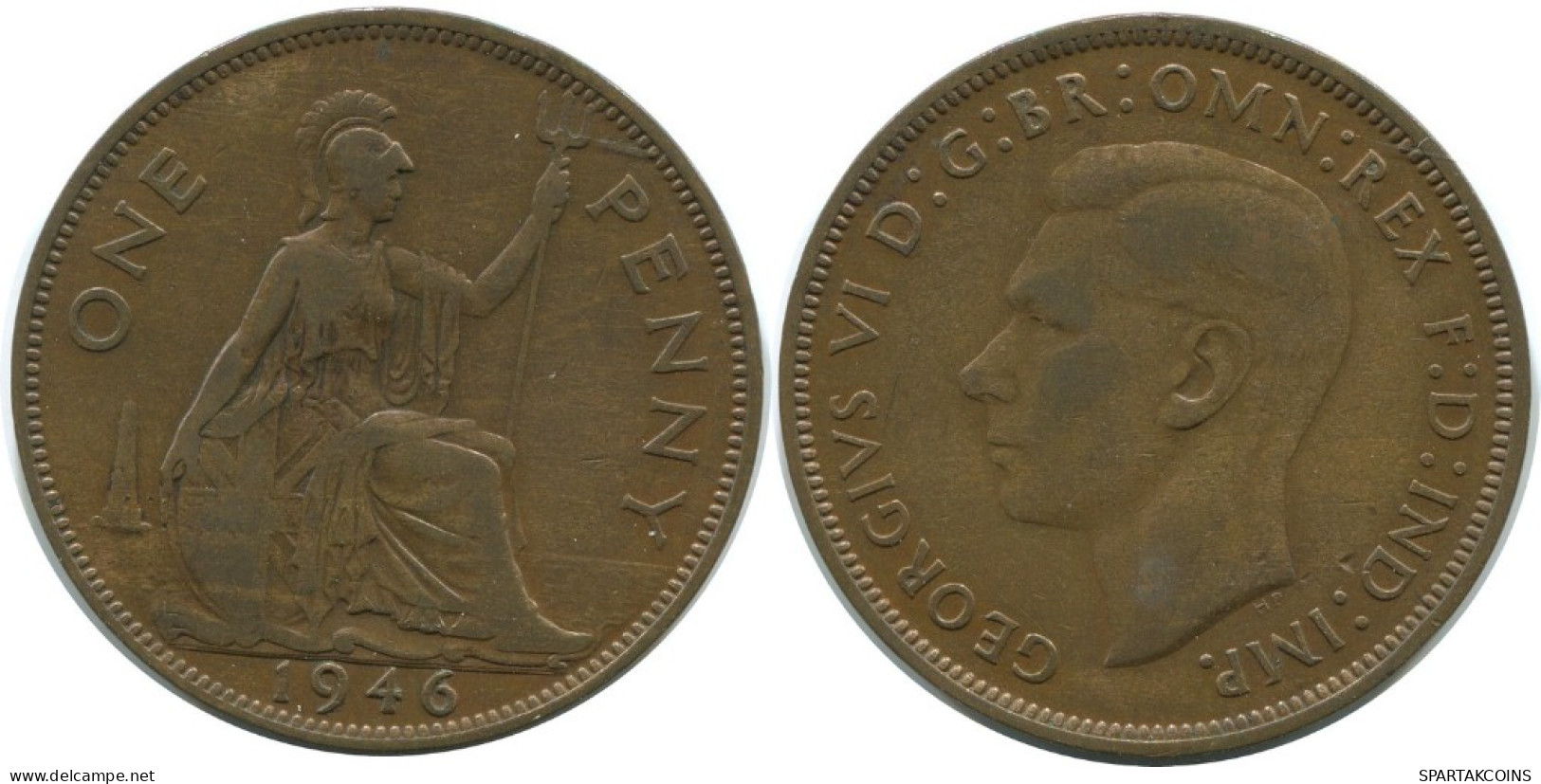 PENNY 1946 UK GREAT BRITAIN Coin #AG894.1.U.A - D. 1 Penny