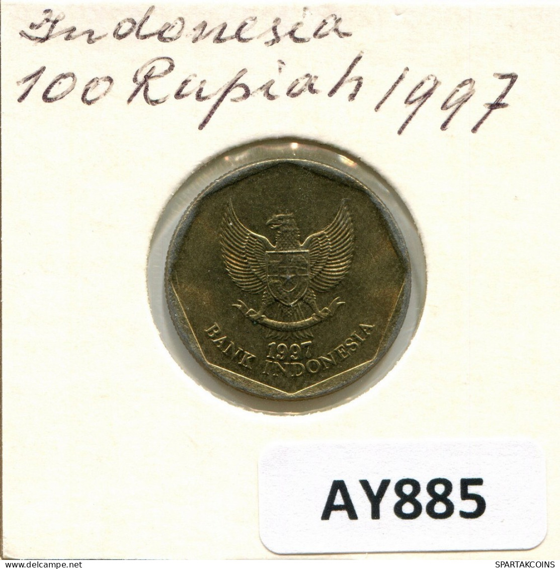 100 RUPIAH 1997 INDONESIA Moneda #AY885.E.A - Indonésie