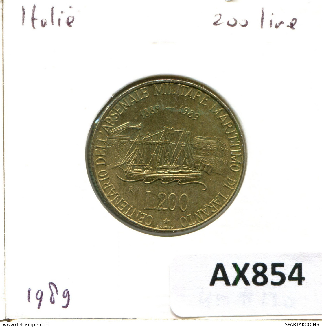 200 LIRE 1989 ITALIA ITALY Moneda #AX854.E.A - 200 Liras