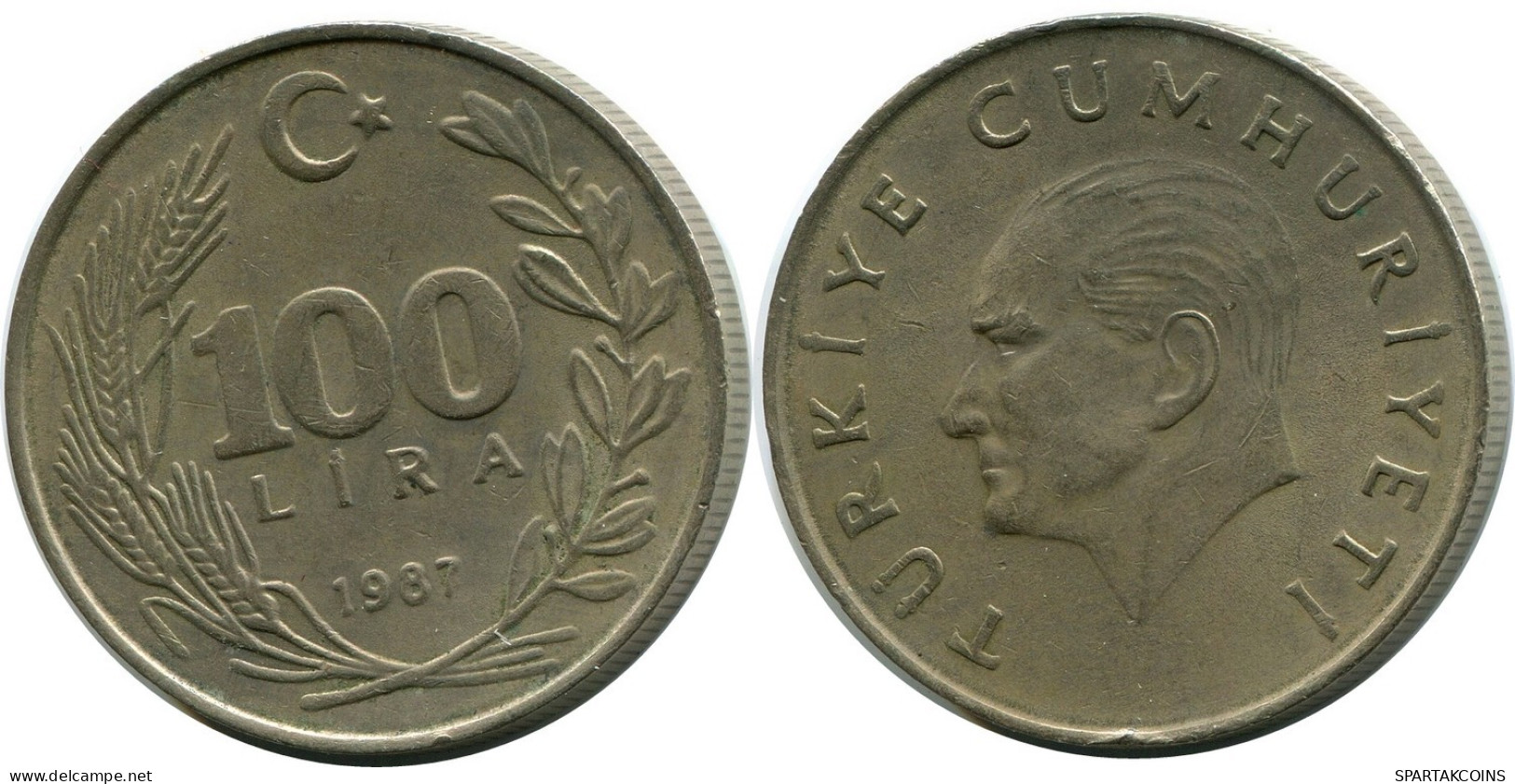 100 LIRA 1987 TURQUIE TURKEY Pièce #AR245.F.A - Turkije