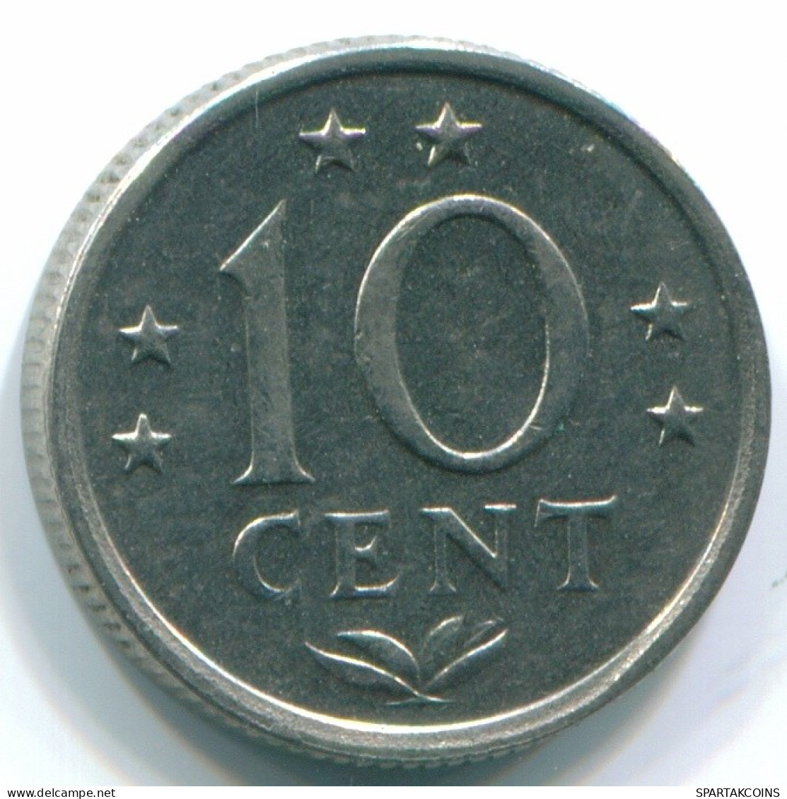 10 CENTS 1970 ANTILLES NÉERLANDAISES Nickel Colonial Pièce #S13339.F.A - Antille Olandesi