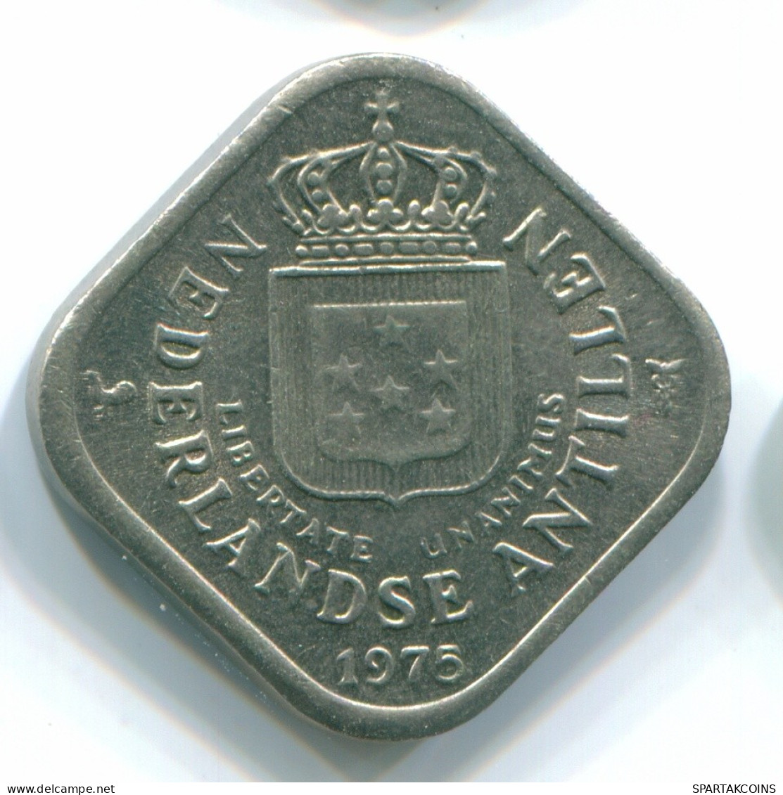 5 CENTS 1975 ANTILLAS NEERLANDESAS Nickel Colonial Moneda #S12247.E.A - Antille Olandesi